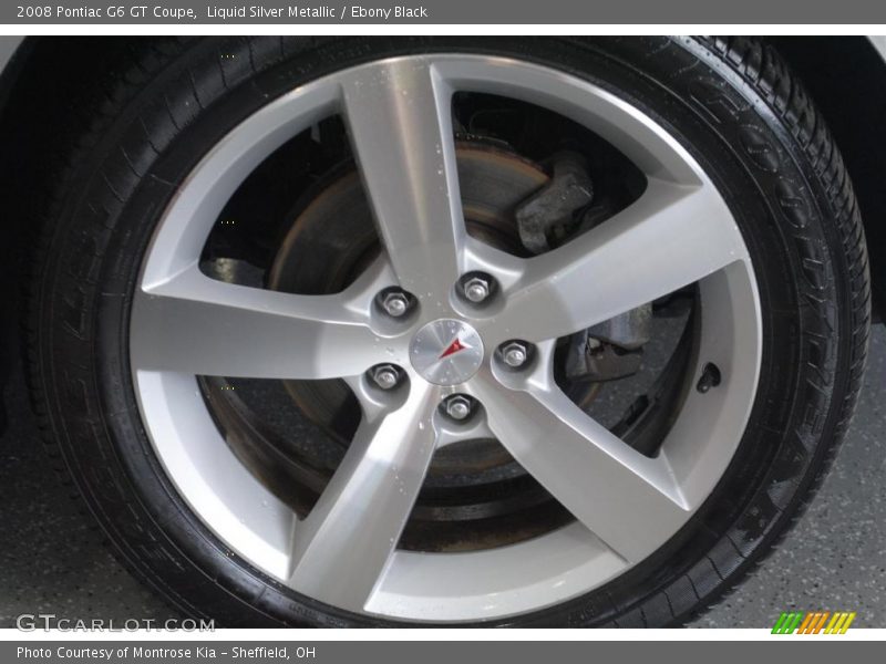 Liquid Silver Metallic / Ebony Black 2008 Pontiac G6 GT Coupe