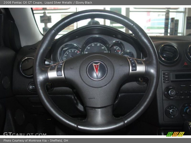 Liquid Silver Metallic / Ebony Black 2008 Pontiac G6 GT Coupe