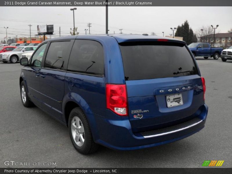 Deep Water Blue Pearl / Black/Light Graystone 2011 Dodge Grand Caravan Mainstreet