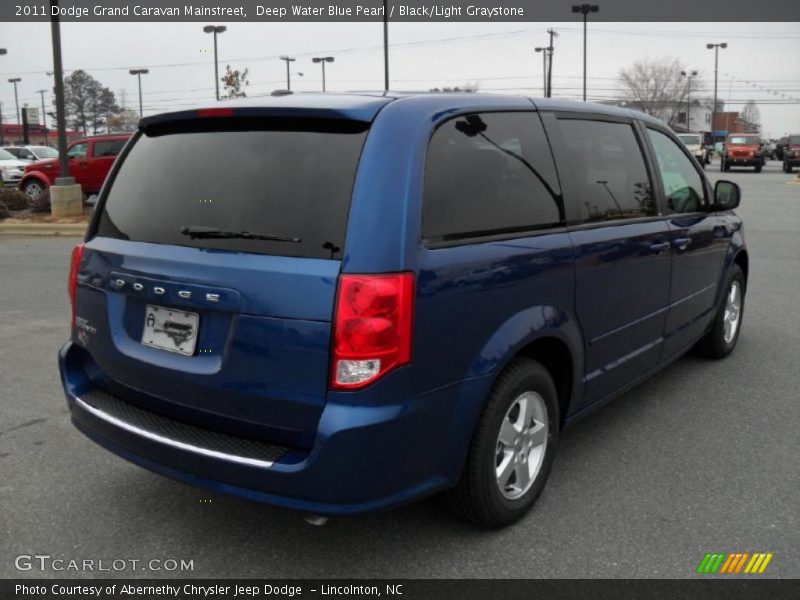 Deep Water Blue Pearl / Black/Light Graystone 2011 Dodge Grand Caravan Mainstreet