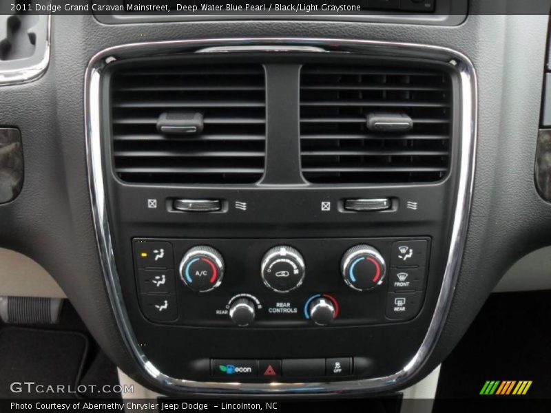 Deep Water Blue Pearl / Black/Light Graystone 2011 Dodge Grand Caravan Mainstreet