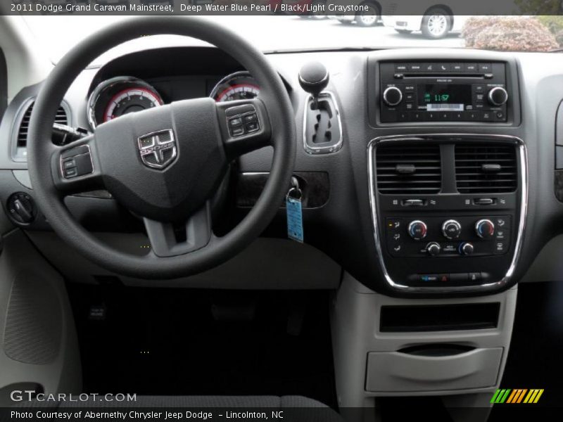 Deep Water Blue Pearl / Black/Light Graystone 2011 Dodge Grand Caravan Mainstreet