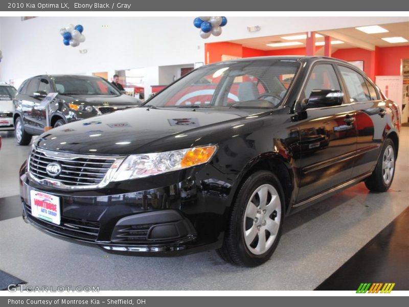 Ebony Black / Gray 2010 Kia Optima LX