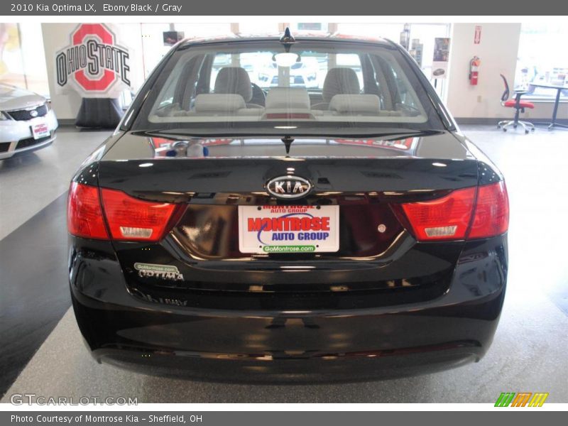 Ebony Black / Gray 2010 Kia Optima LX
