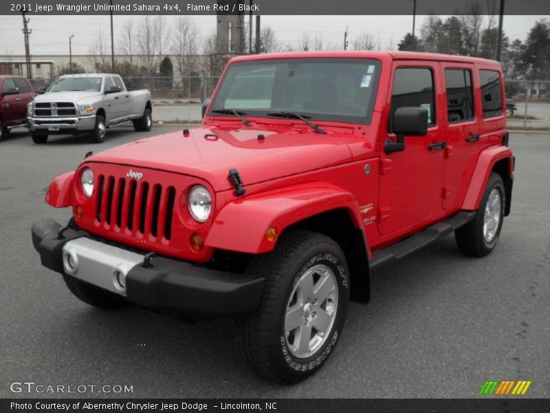 Front 3/4 View of 2011 Wrangler Unlimited Sahara 4x4