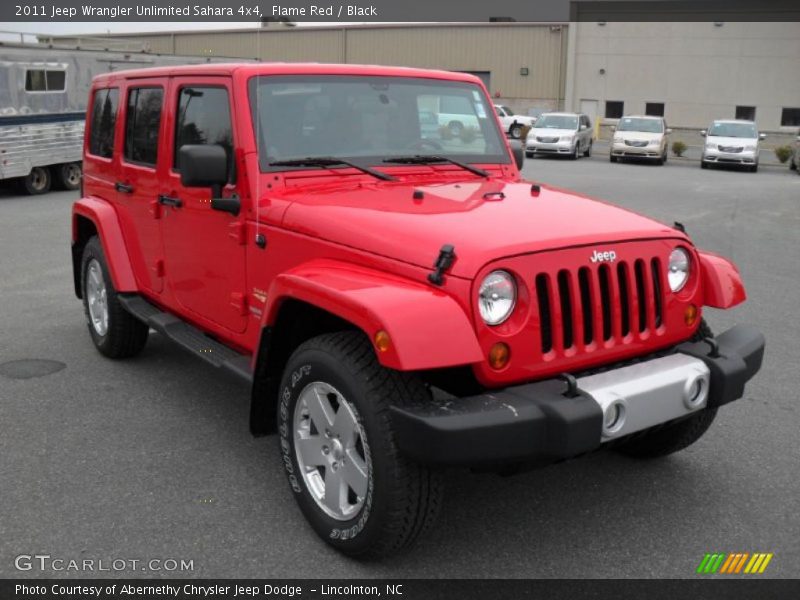 Flame Red / Black 2011 Jeep Wrangler Unlimited Sahara 4x4