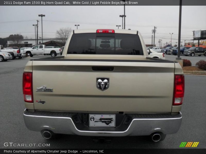 White Gold / Light Pebble Beige/Bark Brown 2011 Dodge Ram 1500 Big Horn Quad Cab