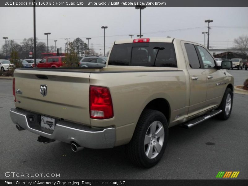 White Gold / Light Pebble Beige/Bark Brown 2011 Dodge Ram 1500 Big Horn Quad Cab
