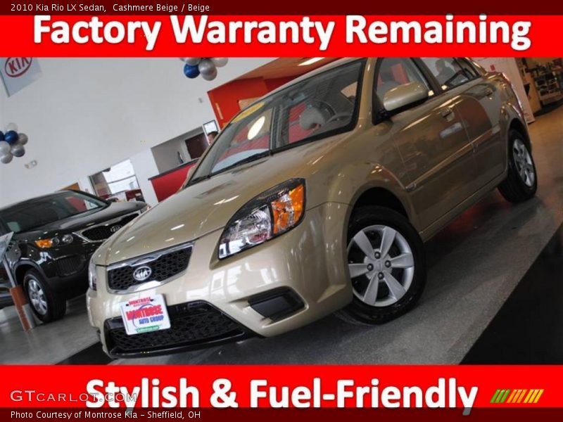 Cashmere Beige / Beige 2010 Kia Rio LX Sedan