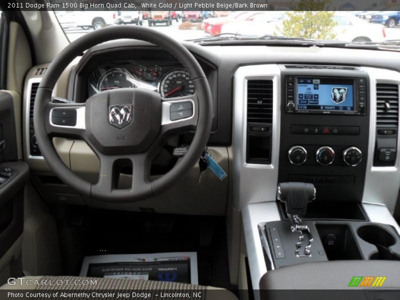 White Gold / Light Pebble Beige/Bark Brown 2011 Dodge Ram 1500 Big Horn Quad Cab