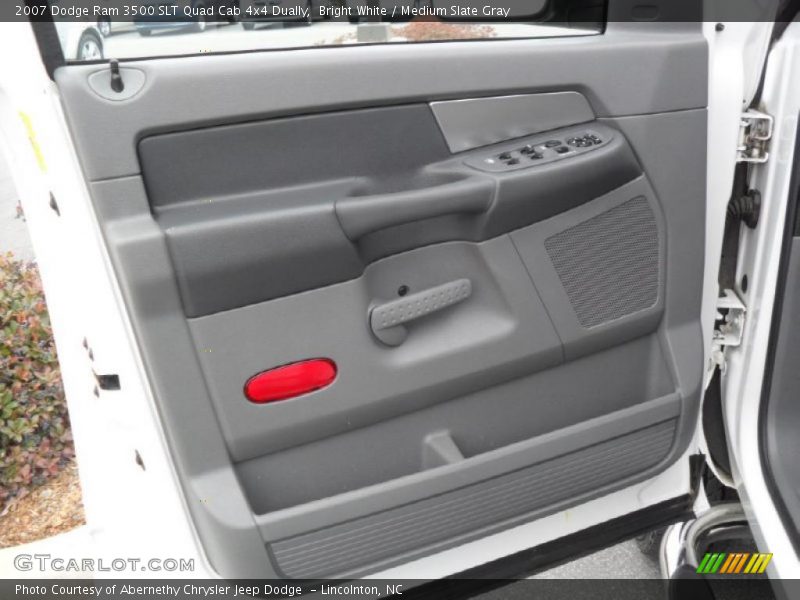 Bright White / Medium Slate Gray 2007 Dodge Ram 3500 SLT Quad Cab 4x4 Dually