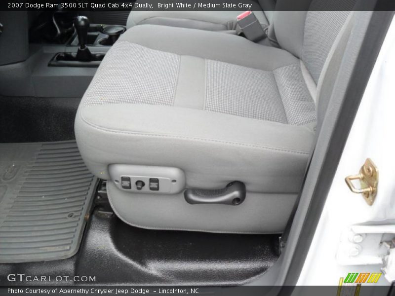 Bright White / Medium Slate Gray 2007 Dodge Ram 3500 SLT Quad Cab 4x4 Dually