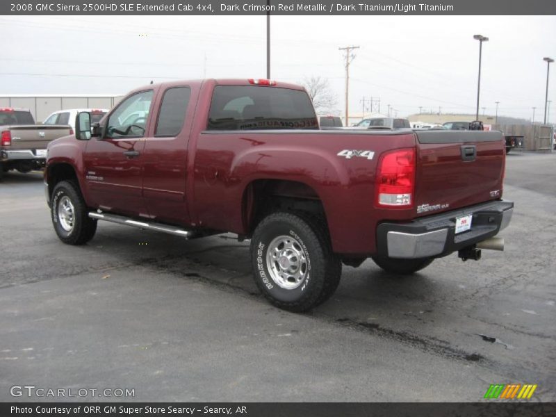 Dark Crimson Red Metallic / Dark Titanium/Light Titanium 2008 GMC Sierra 2500HD SLE Extended Cab 4x4