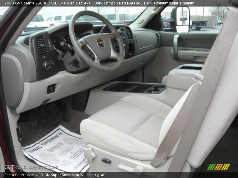 Dark Crimson Red Metallic / Dark Titanium/Light Titanium 2008 GMC Sierra 2500HD SLE Extended Cab 4x4