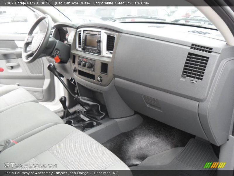 Bright White / Medium Slate Gray 2007 Dodge Ram 3500 SLT Quad Cab 4x4 Dually