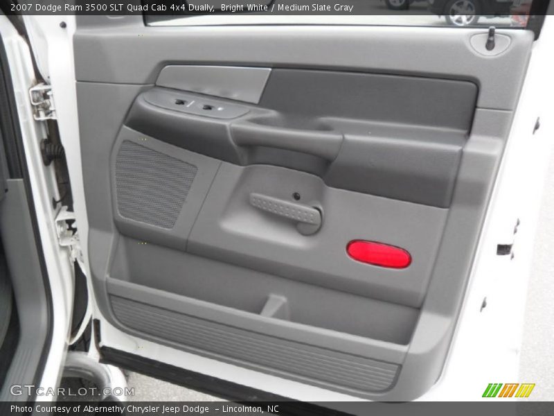 Bright White / Medium Slate Gray 2007 Dodge Ram 3500 SLT Quad Cab 4x4 Dually