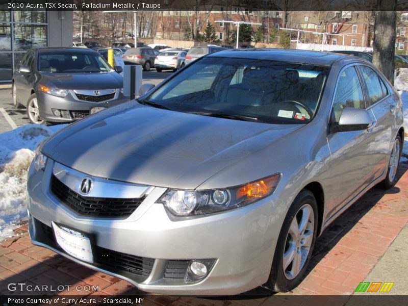 Palladium Metallic / Taupe 2010 Acura TSX Sedan