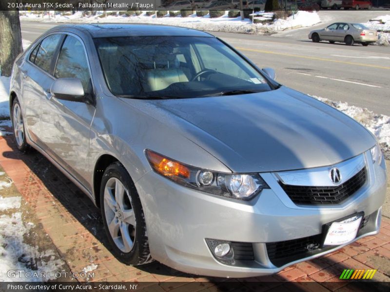 Palladium Metallic / Taupe 2010 Acura TSX Sedan