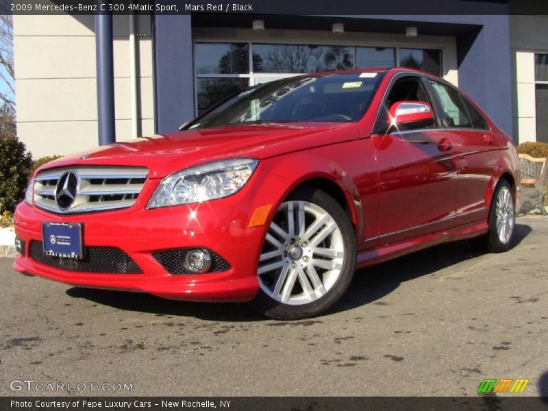 Mars Red / Black 2009 Mercedes-Benz C 300 4Matic Sport