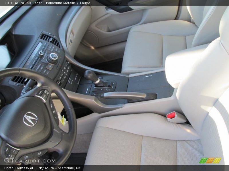 Palladium Metallic / Taupe 2010 Acura TSX Sedan