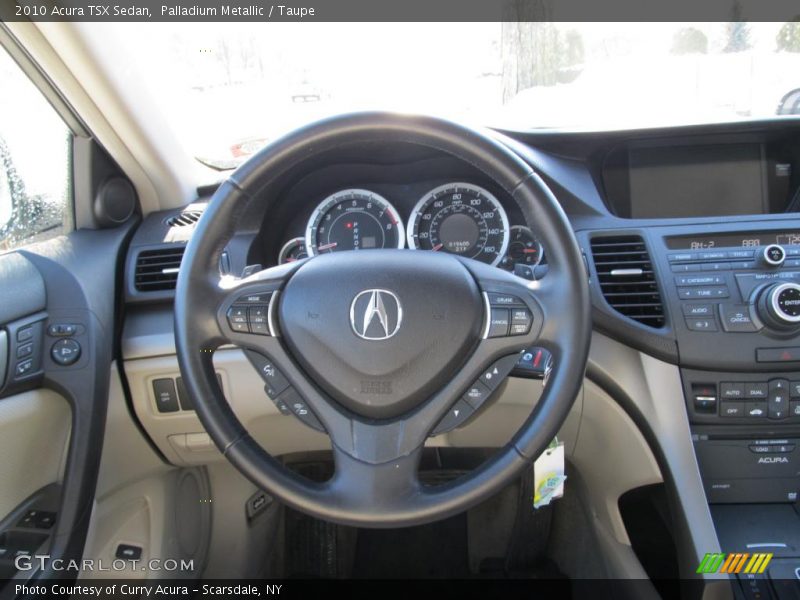 Palladium Metallic / Taupe 2010 Acura TSX Sedan