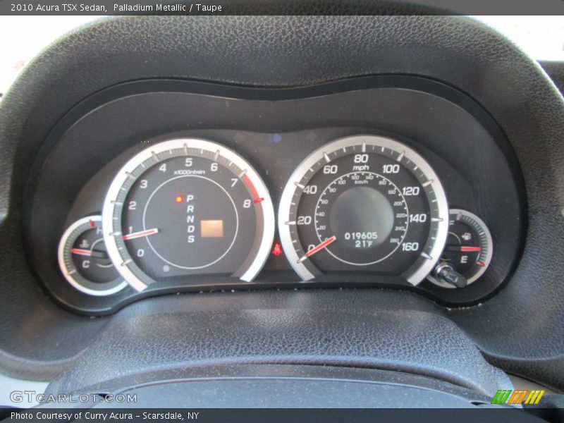 Palladium Metallic / Taupe 2010 Acura TSX Sedan