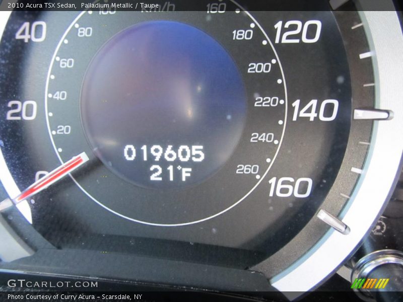 Palladium Metallic / Taupe 2010 Acura TSX Sedan