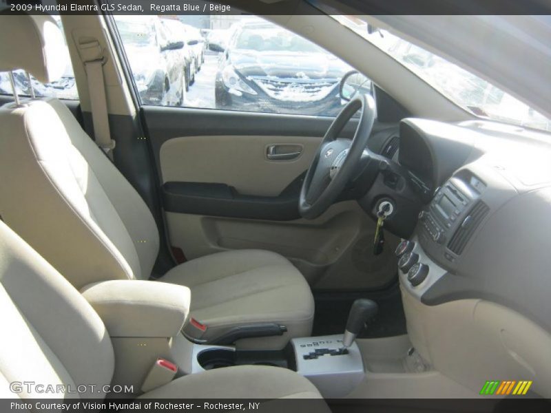 Regatta Blue / Beige 2009 Hyundai Elantra GLS Sedan