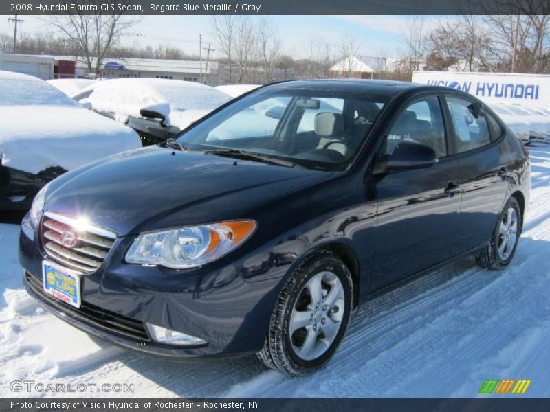 Regatta Blue Metallic / Gray 2008 Hyundai Elantra GLS Sedan