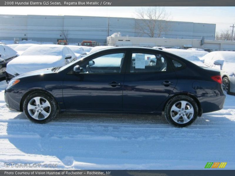 Regatta Blue Metallic / Gray 2008 Hyundai Elantra GLS Sedan