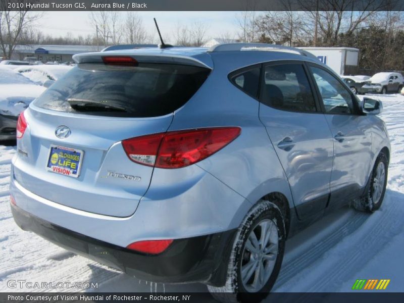 Aurora Blue / Black 2010 Hyundai Tucson GLS