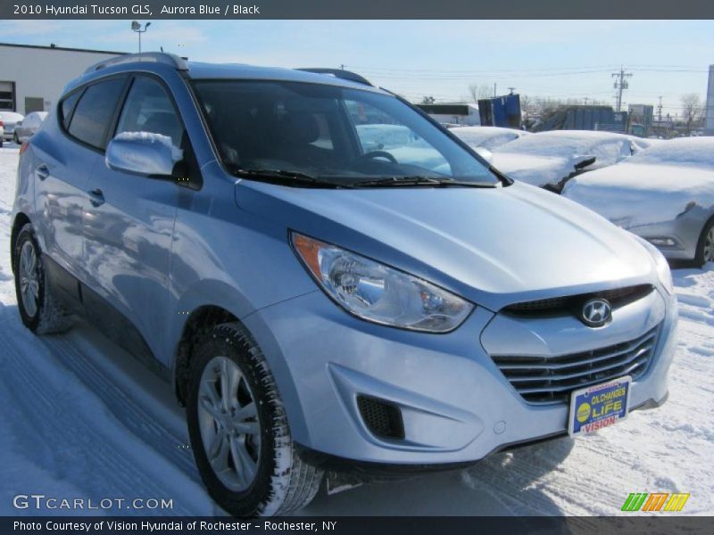 Aurora Blue / Black 2010 Hyundai Tucson GLS