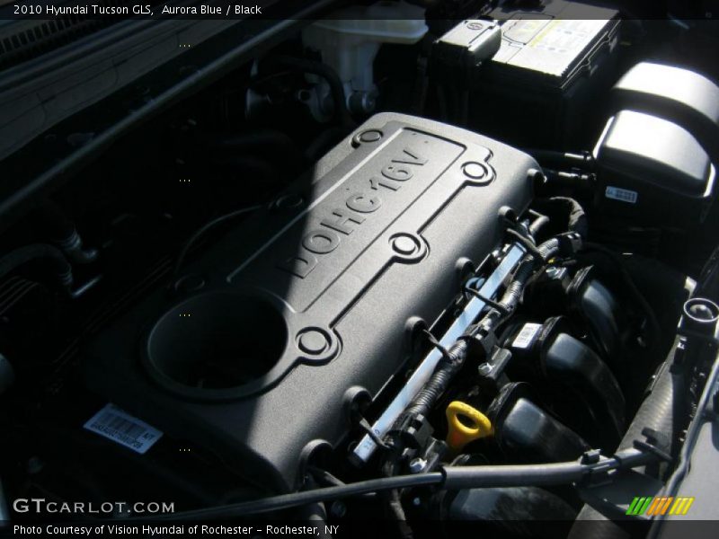 Aurora Blue / Black 2010 Hyundai Tucson GLS
