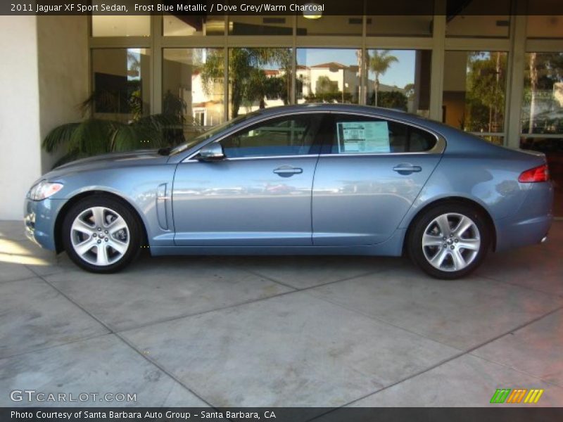 Frost Blue Metallic / Dove Grey/Warm Charcoal 2011 Jaguar XF Sport Sedan