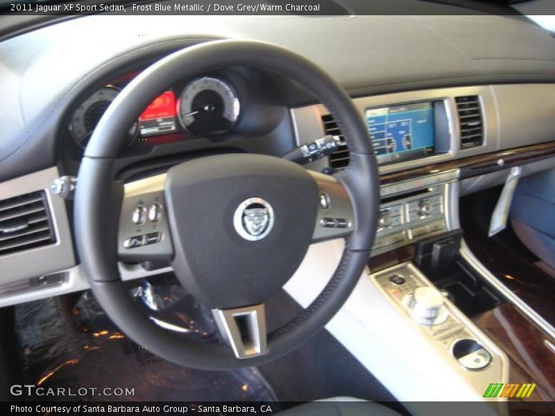 Frost Blue Metallic / Dove Grey/Warm Charcoal 2011 Jaguar XF Sport Sedan