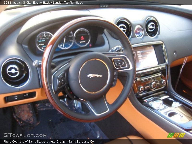 Ebony Black / London Tan/Jet Black 2011 Jaguar XJ XJL