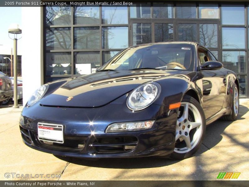Midnight Blue Metallic / Sand Beige 2005 Porsche 911 Carrera Coupe