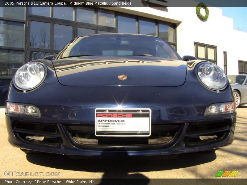 Midnight Blue Metallic / Sand Beige 2005 Porsche 911 Carrera Coupe