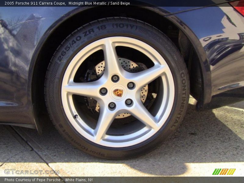 Midnight Blue Metallic / Sand Beige 2005 Porsche 911 Carrera Coupe