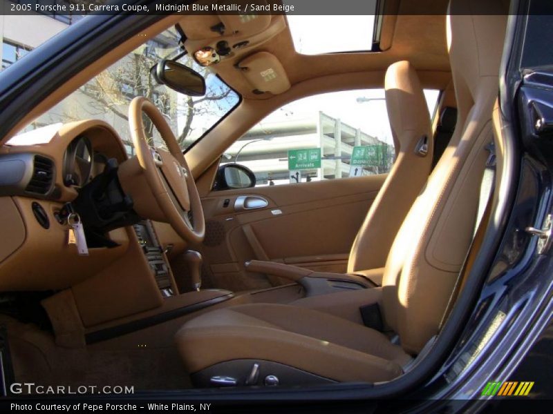 Midnight Blue Metallic / Sand Beige 2005 Porsche 911 Carrera Coupe