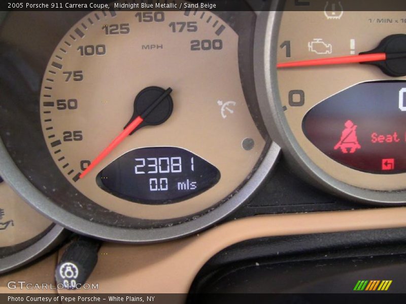 Midnight Blue Metallic / Sand Beige 2005 Porsche 911 Carrera Coupe