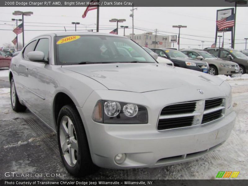 Bright Silver Metallic / Dark Slate Gray 2008 Dodge Charger R/T AWD