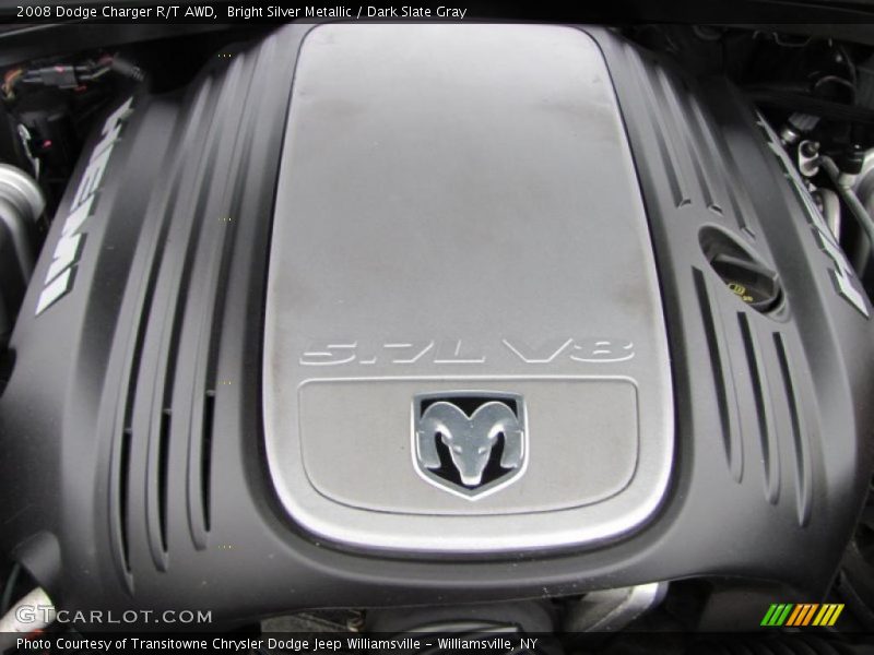 Bright Silver Metallic / Dark Slate Gray 2008 Dodge Charger R/T AWD