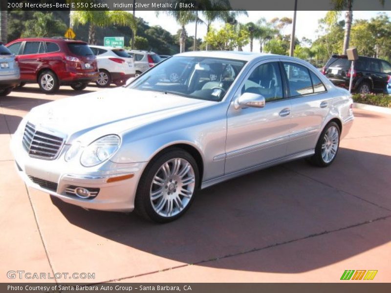 Iridium Silver Metallic / Black 2008 Mercedes-Benz E 550 Sedan