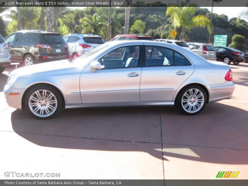 Iridium Silver Metallic / Black 2008 Mercedes-Benz E 550 Sedan