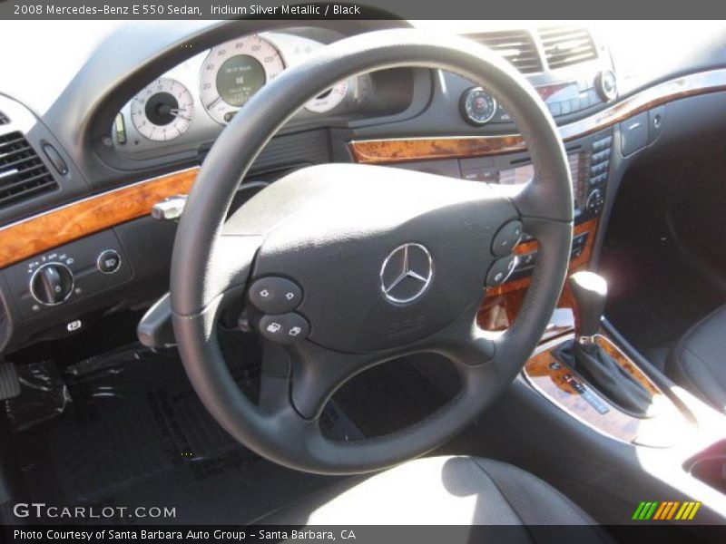 Iridium Silver Metallic / Black 2008 Mercedes-Benz E 550 Sedan