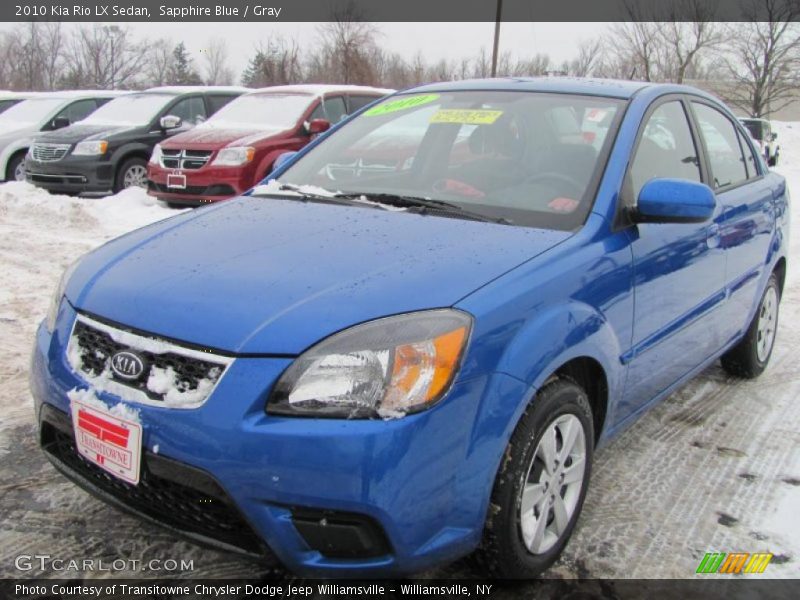 Sapphire Blue / Gray 2010 Kia Rio LX Sedan