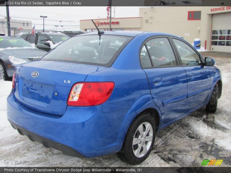 Sapphire Blue / Gray 2010 Kia Rio LX Sedan