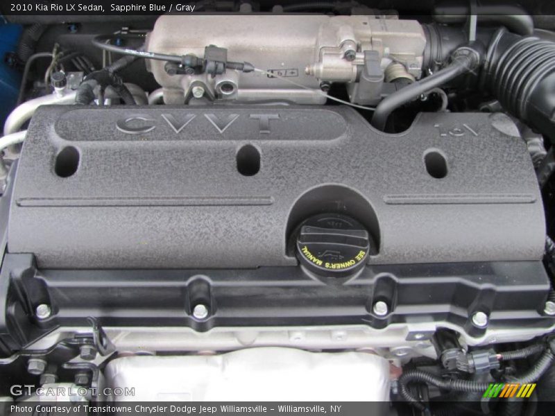  2010 Rio LX Sedan Engine - 1.6 Liter DOHC 16-Valve CVVT 4 Cylinder