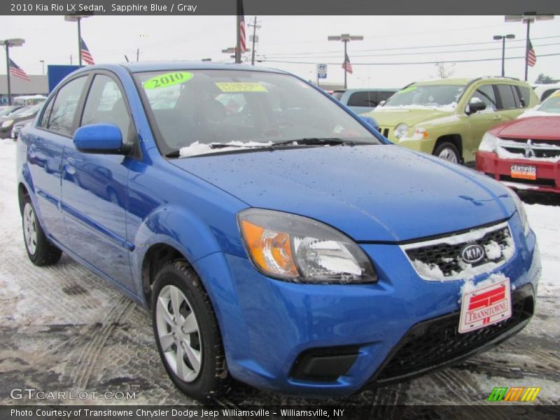 Sapphire Blue / Gray 2010 Kia Rio LX Sedan